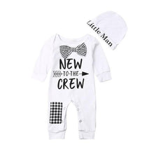 Load image into Gallery viewer, Newborn Baby Boys Cotton Autumn Long Sleeve Romper and Hat - TATOOP
